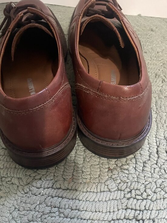 Johnston & Murphy Derby Shoes 8M Brown Tabor Cap Toe